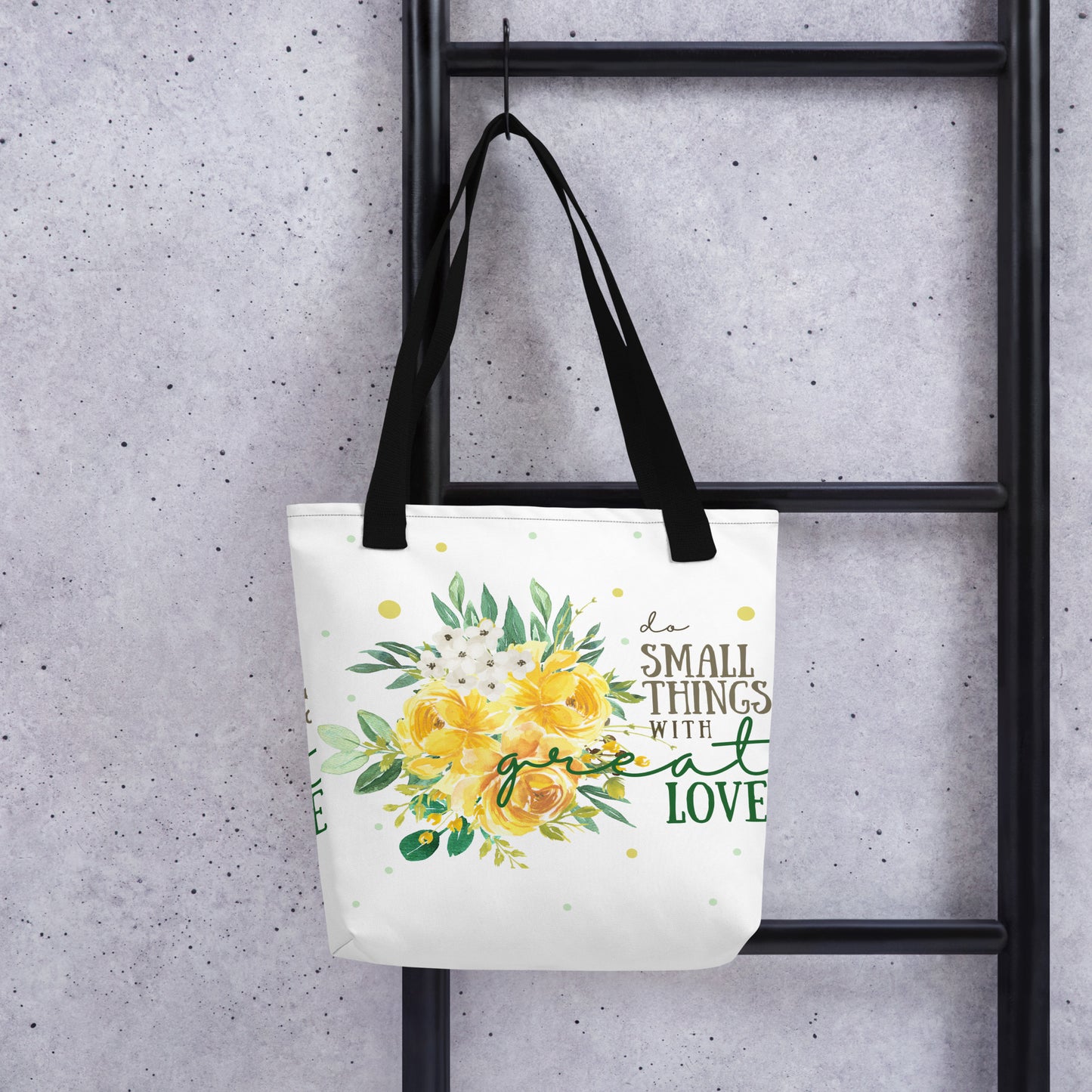 Small Things, Great Love Tote bag