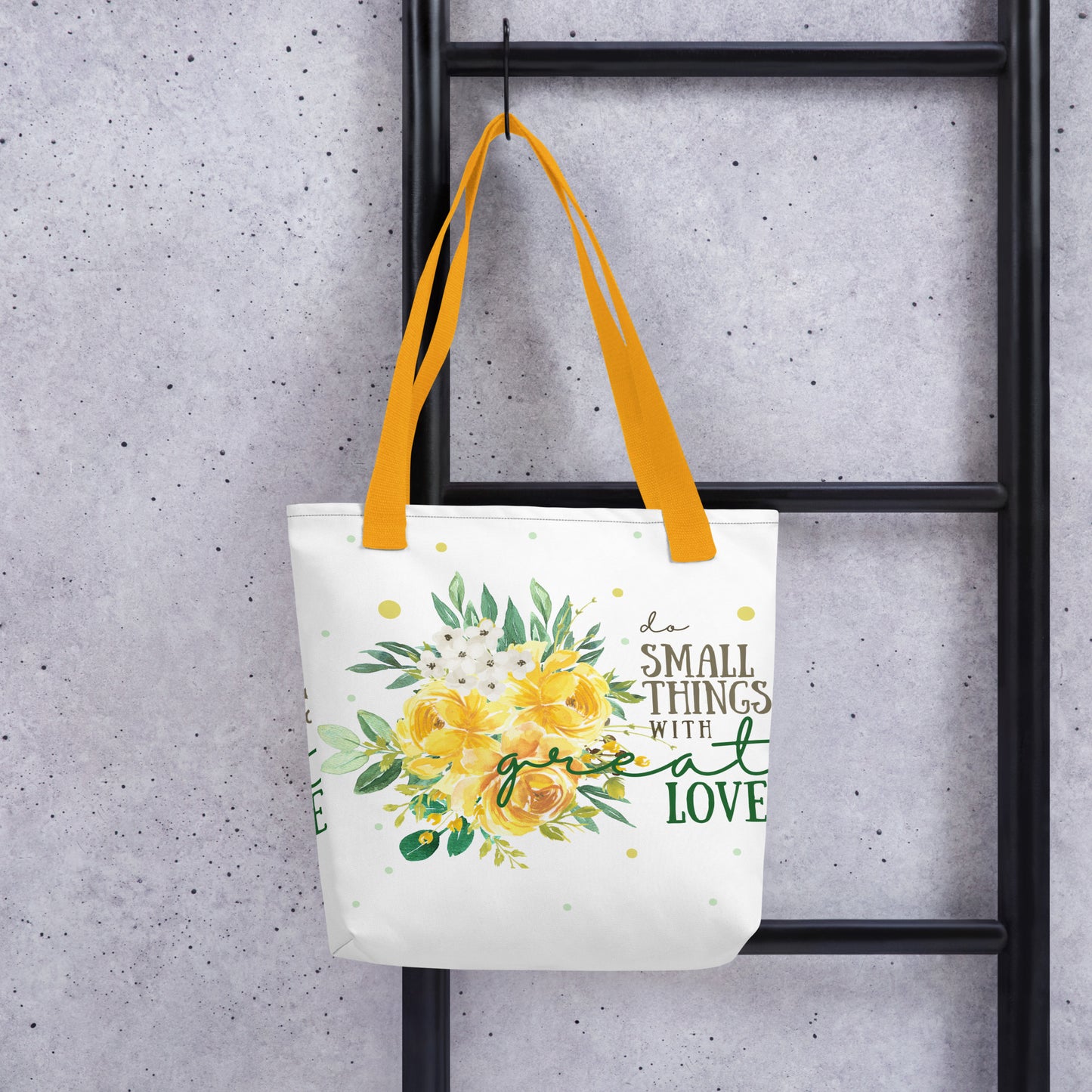 Small Things, Great Love Tote bag