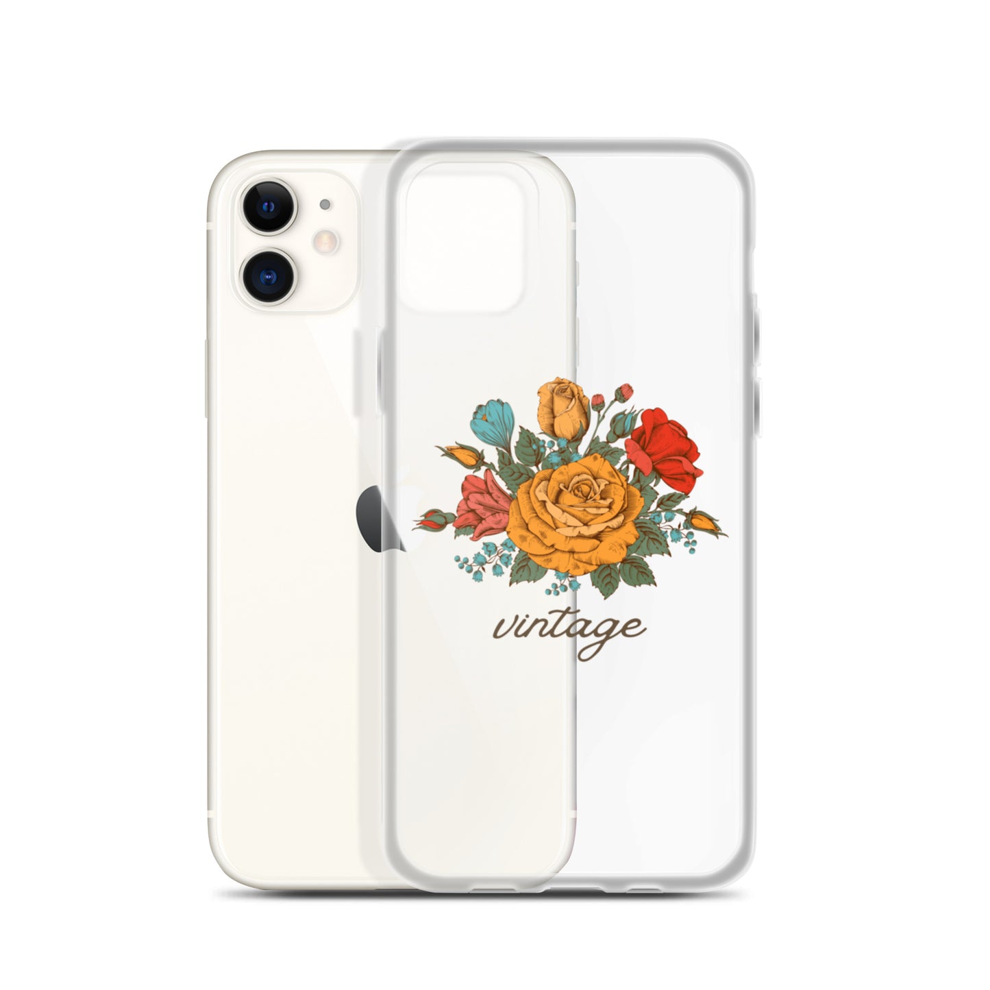Vintage Floral Clear Case for iPhone®
