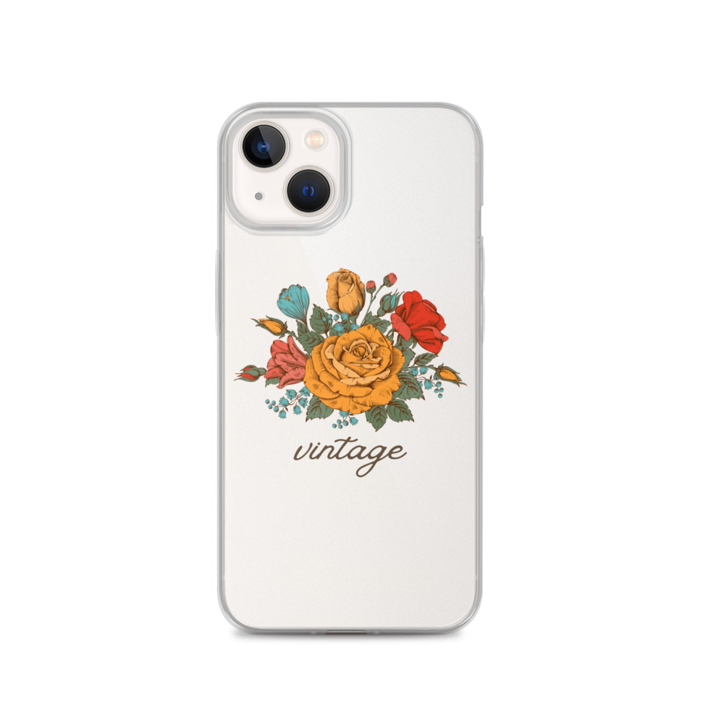 Vintage Floral Clear Case for iPhone®