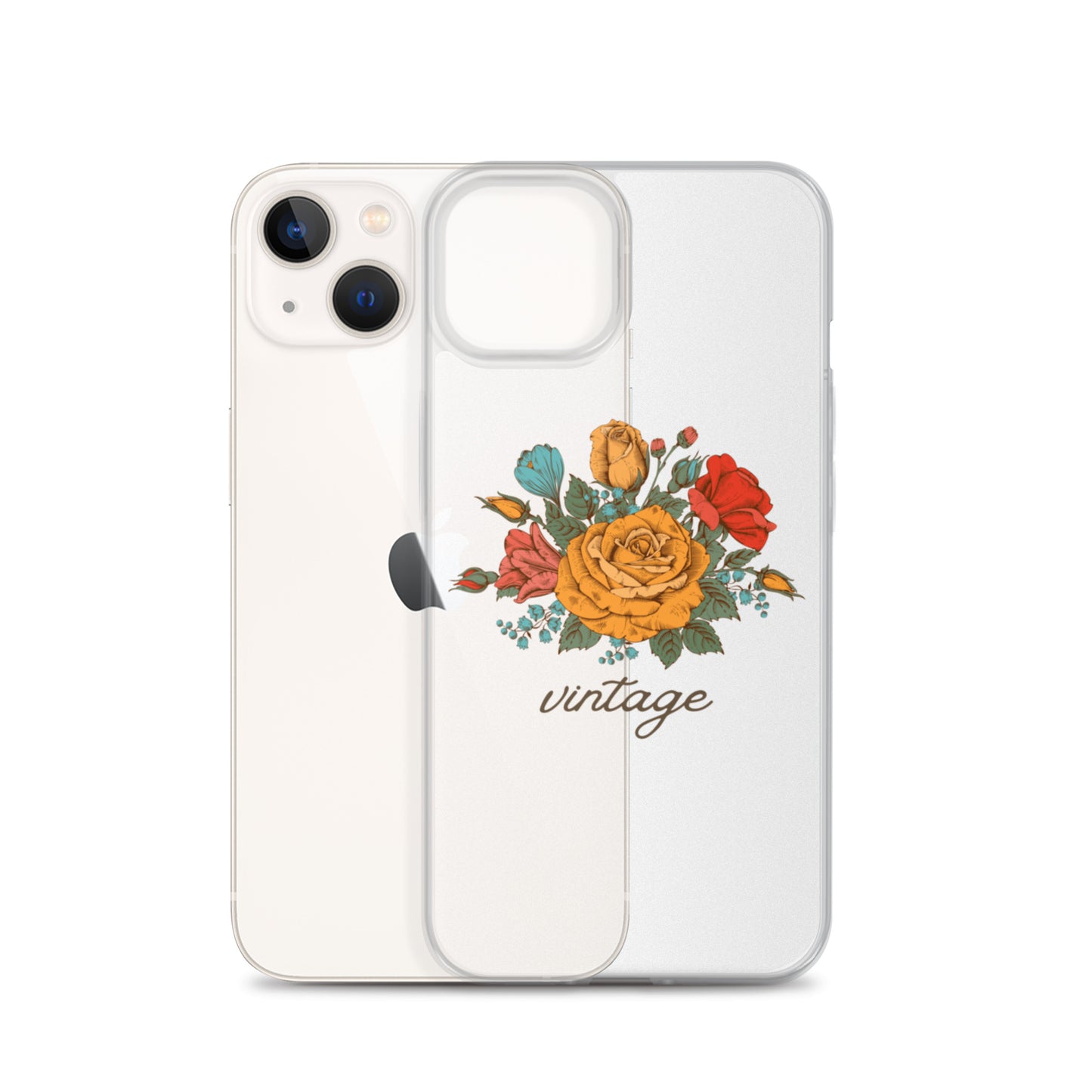 Vintage Floral Clear Case for iPhone®