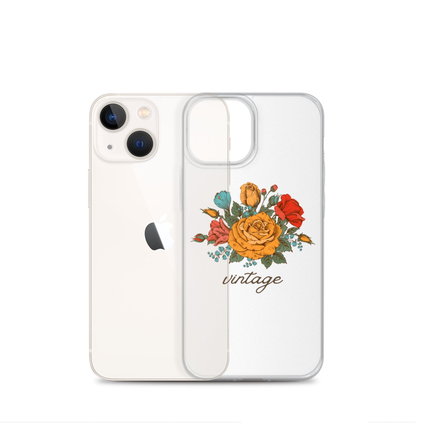 Vintage Floral Clear Case for iPhone®