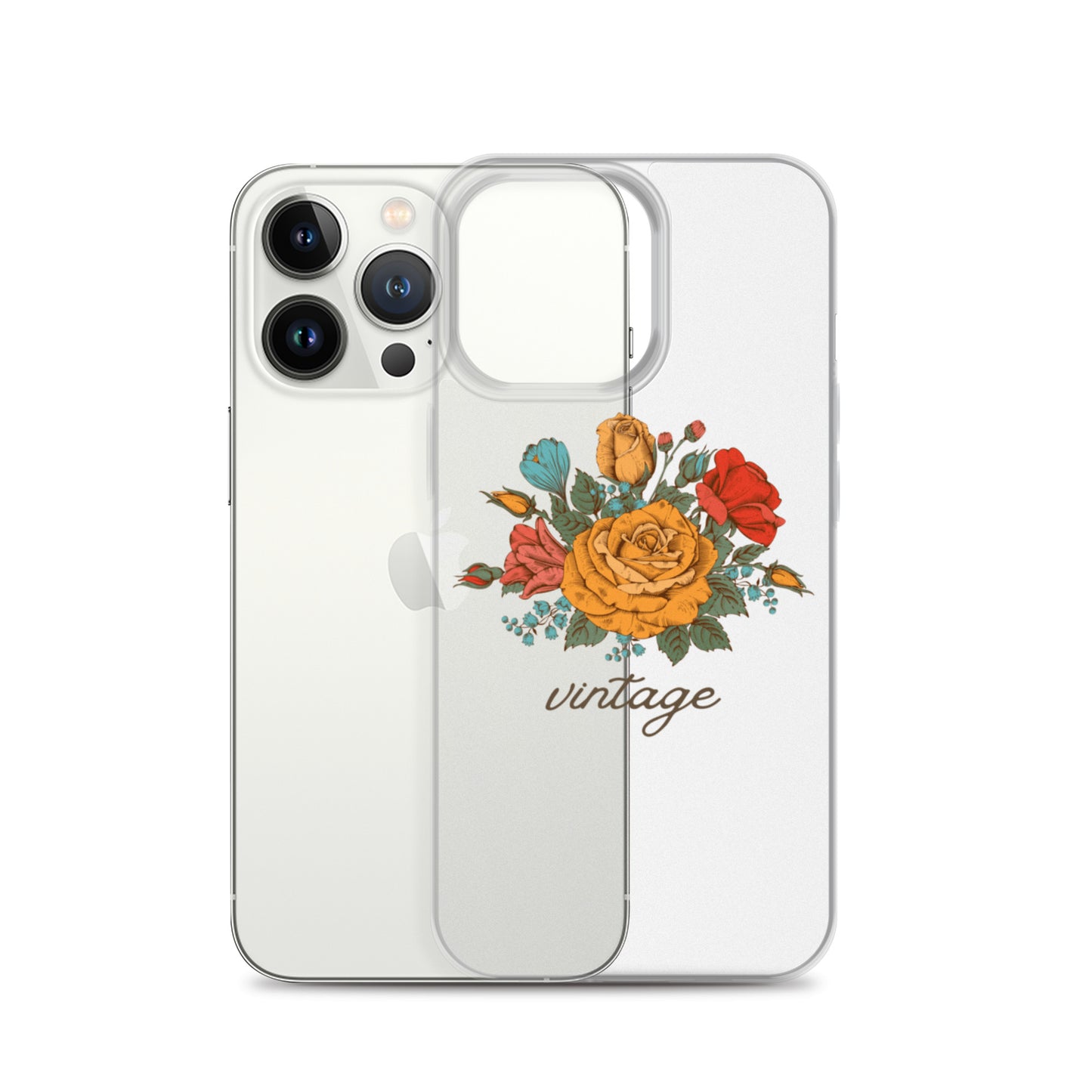 Vintage Floral Clear Case for iPhone®