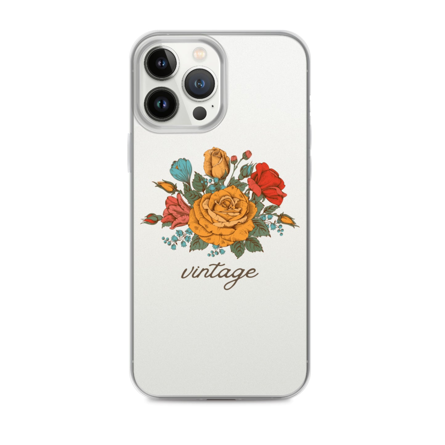 Vintage Floral Clear Case for iPhone®
