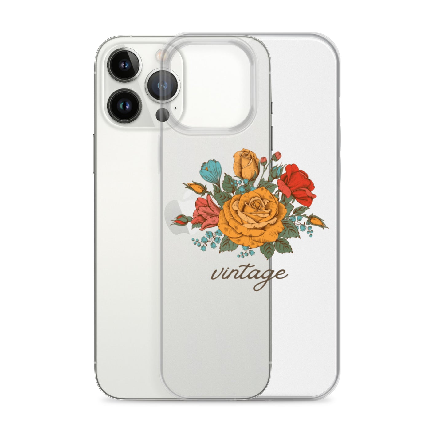Vintage Floral Clear Case for iPhone®