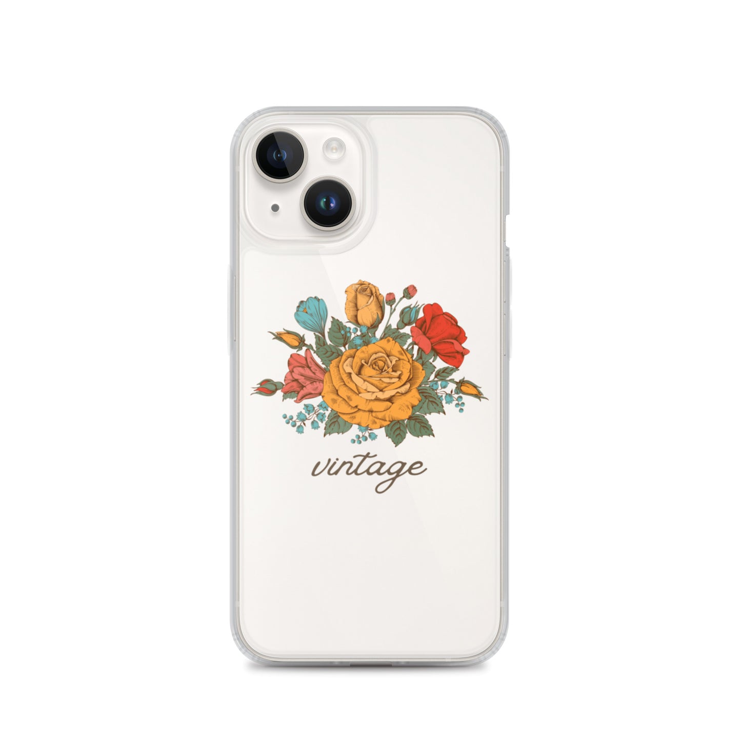 Vintage Floral Clear Case for iPhone®