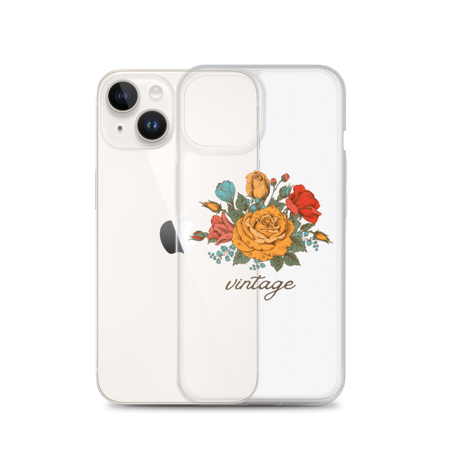 Vintage Floral Clear Case for iPhone®
