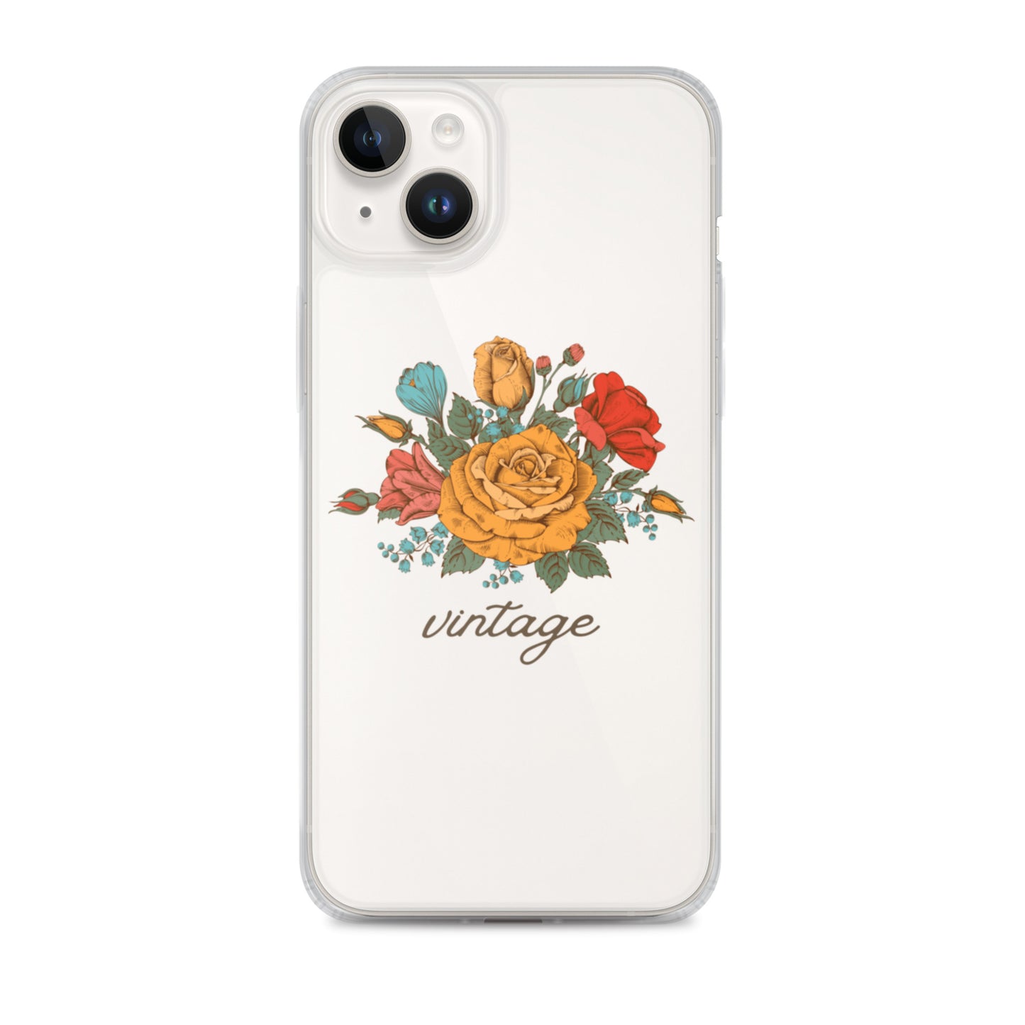 Vintage Floral Clear Case for iPhone®