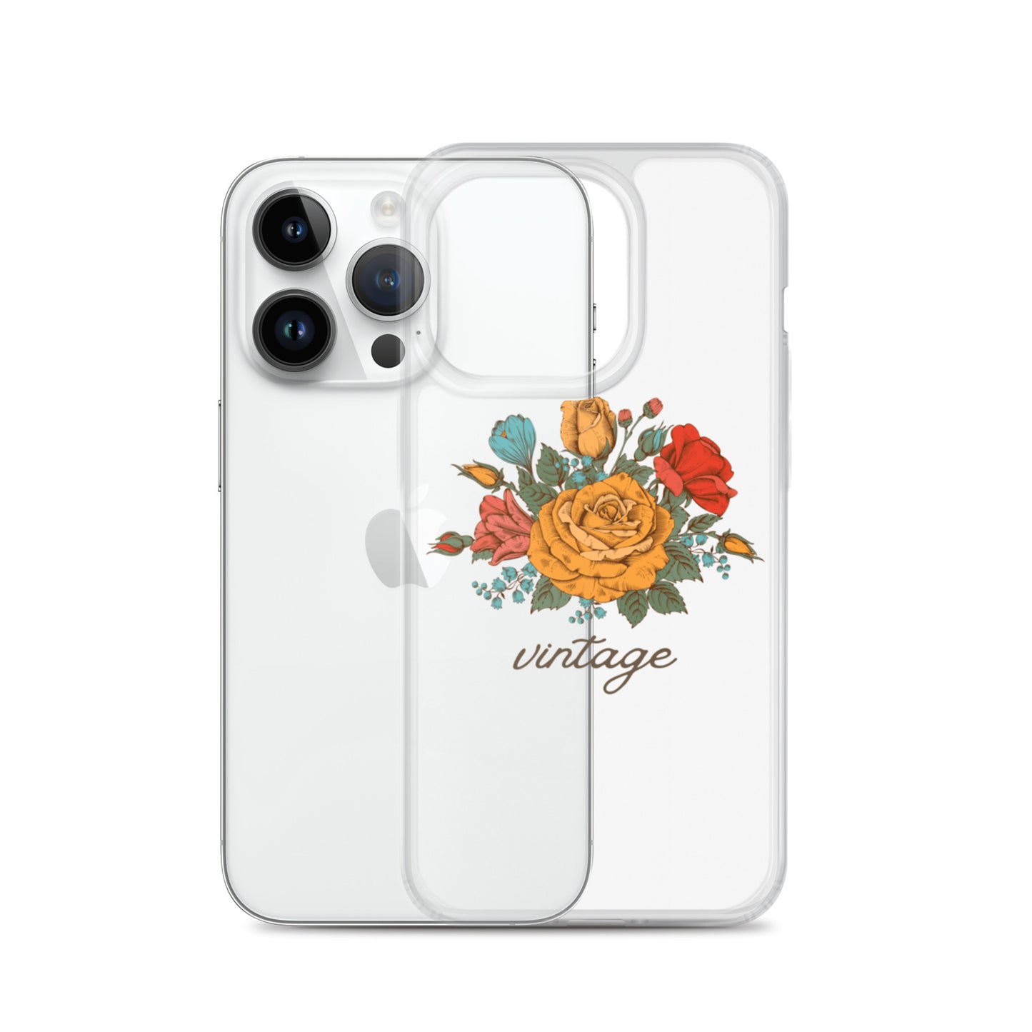 Vintage Floral Clear Case for iPhone®