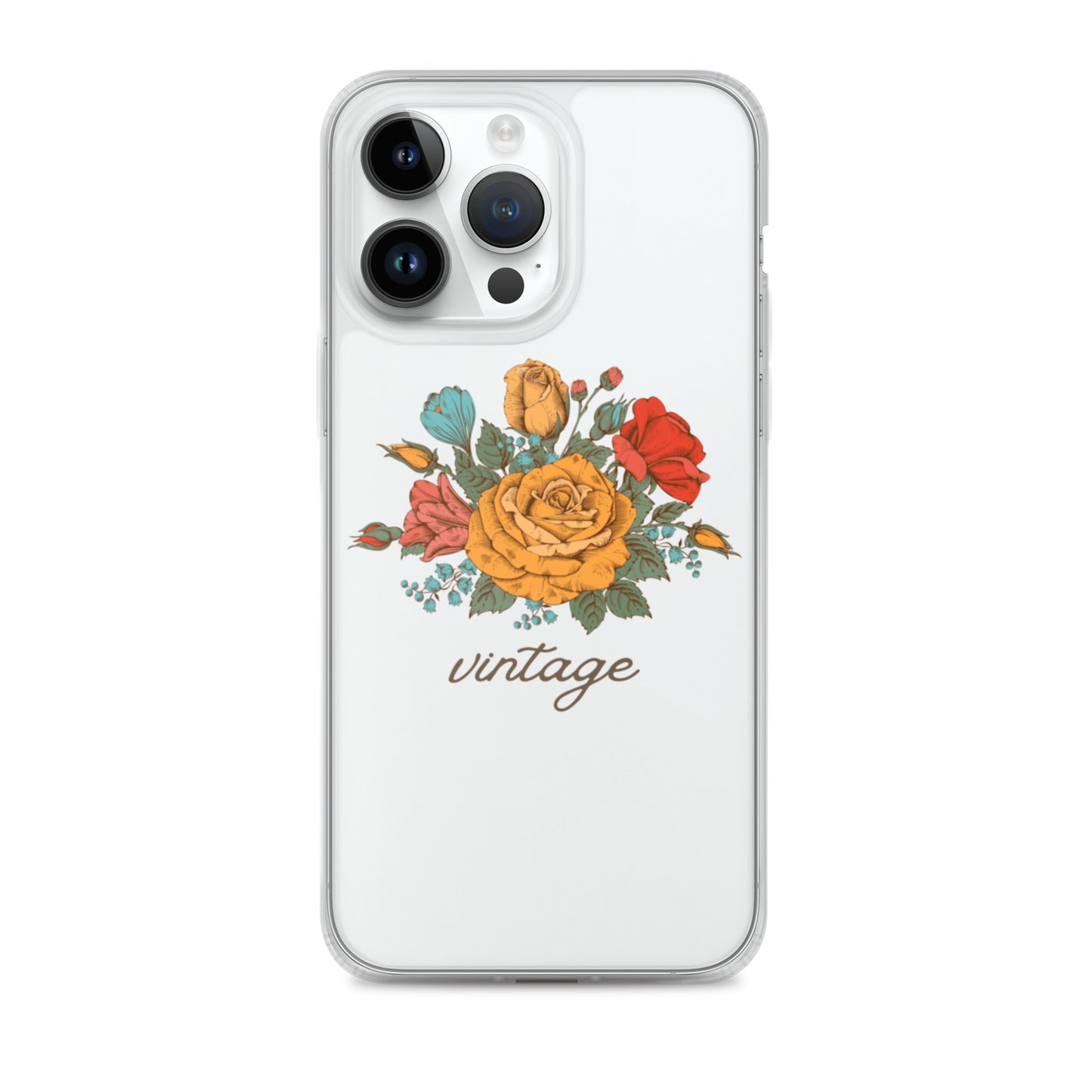 Vintage Floral Clear Case for iPhone®