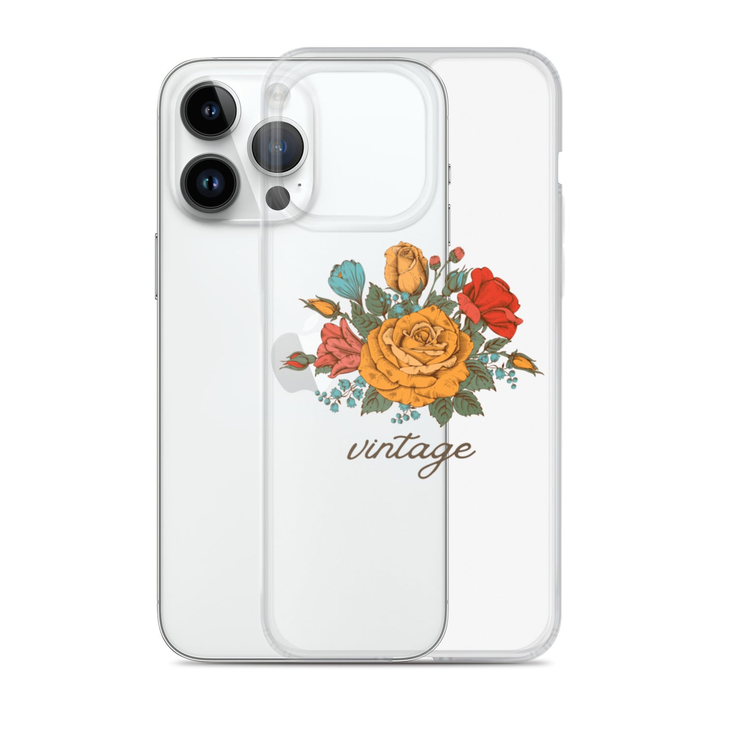 Vintage Floral Clear Case for iPhone®
