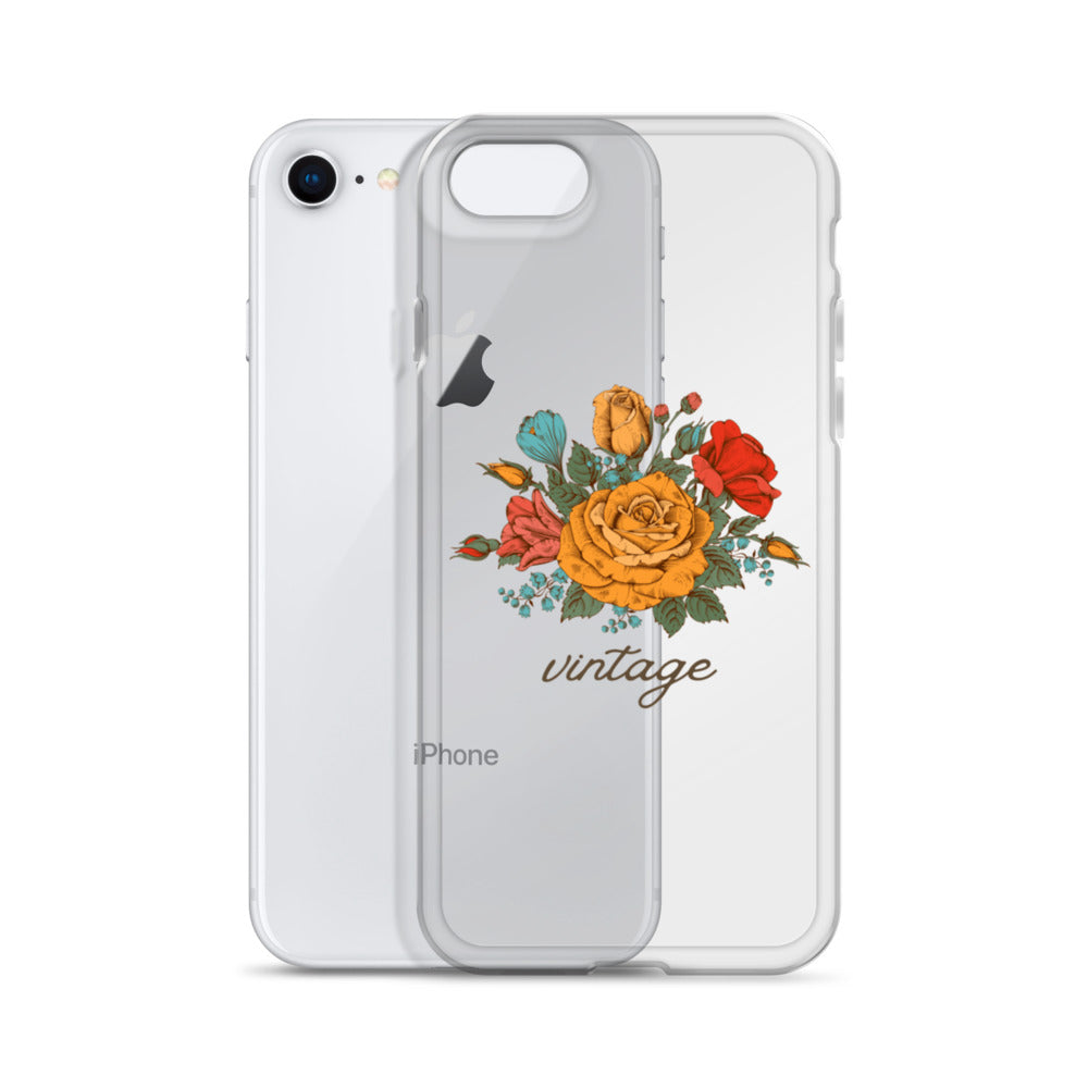 Vintage Floral Clear Case for iPhone®
