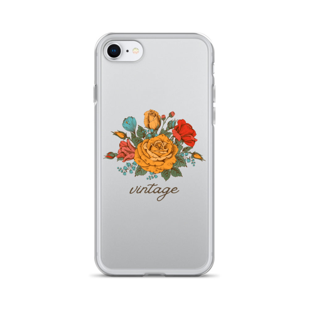 Vintage Floral Clear Case for iPhone®