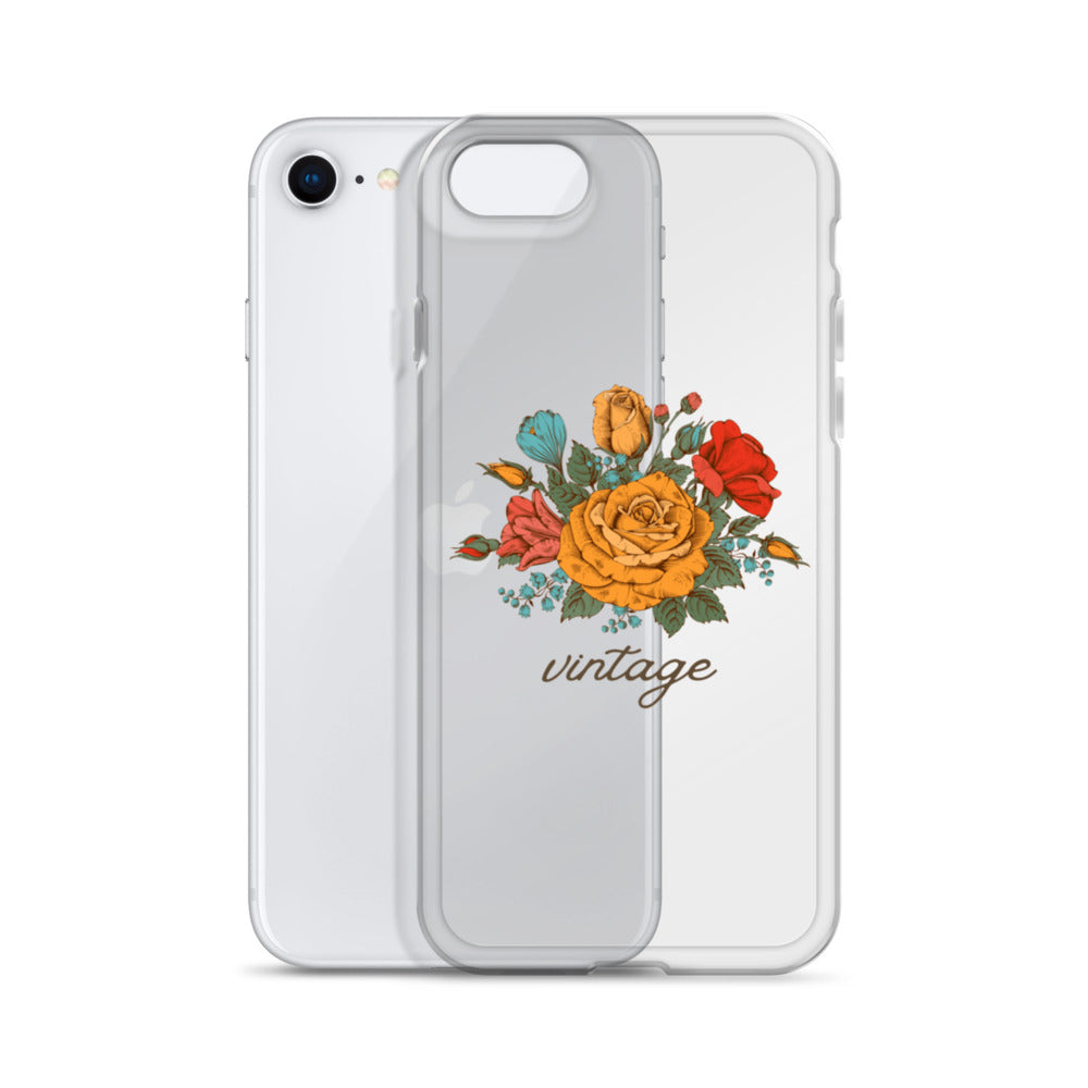 Vintage Floral Clear Case for iPhone®