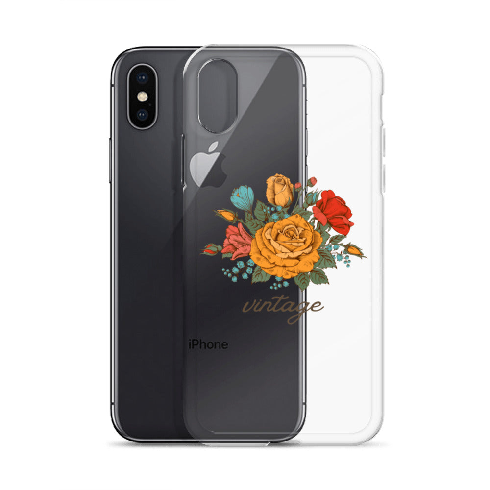 Vintage Floral Clear Case for iPhone®