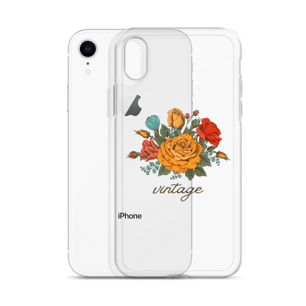Vintage Floral Clear Case for iPhone®