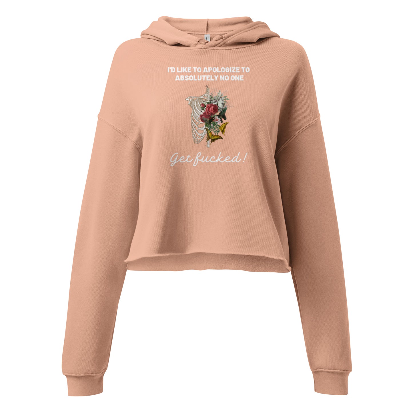 No Apologies Crop Hoodie