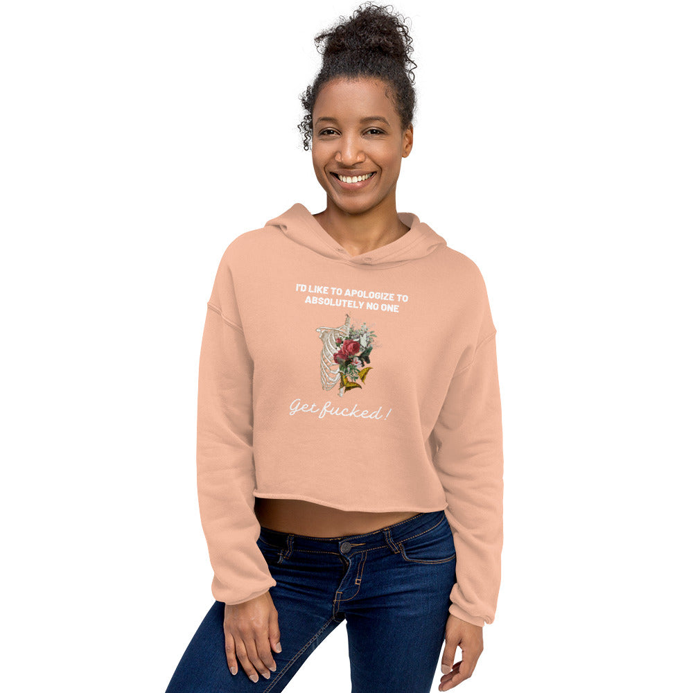 No Apologies Crop Hoodie