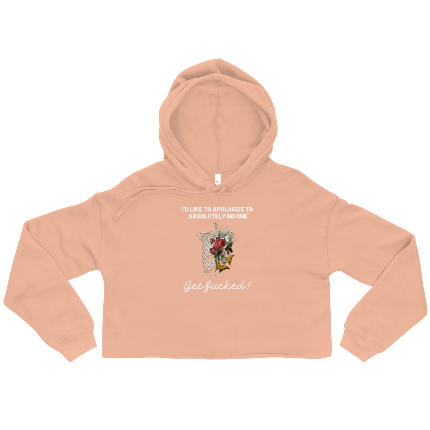 No Apologies Crop Hoodie