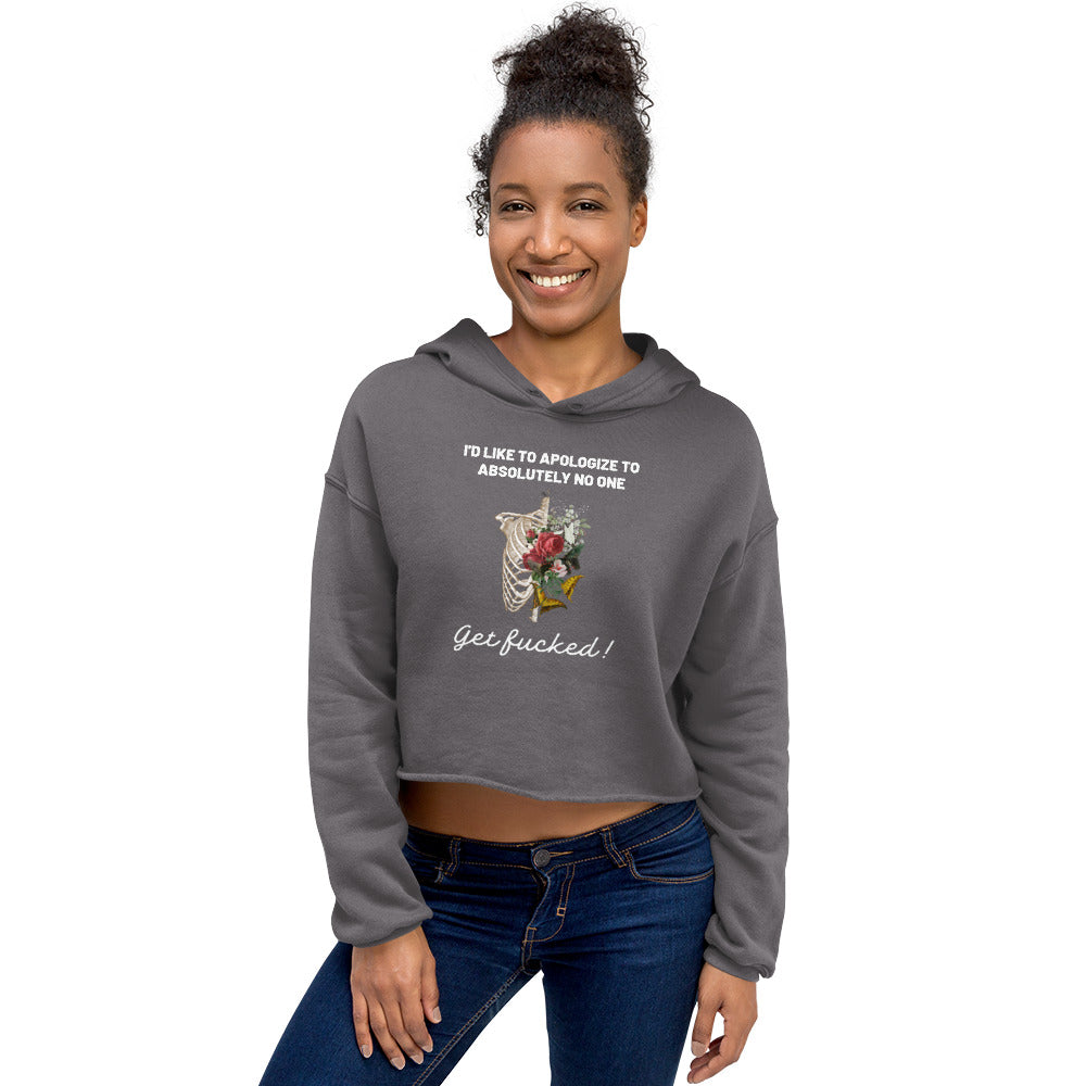 No Apologies Crop Hoodie