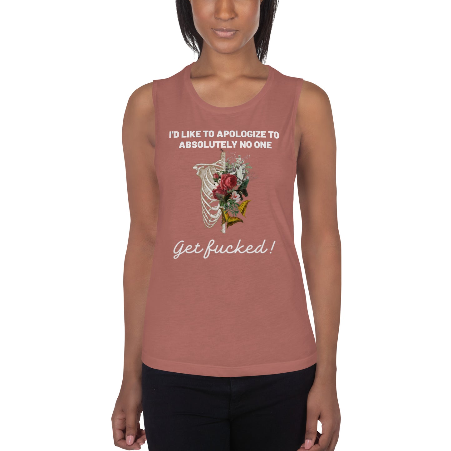 No Apologies Ladies’ Muscle Tank
