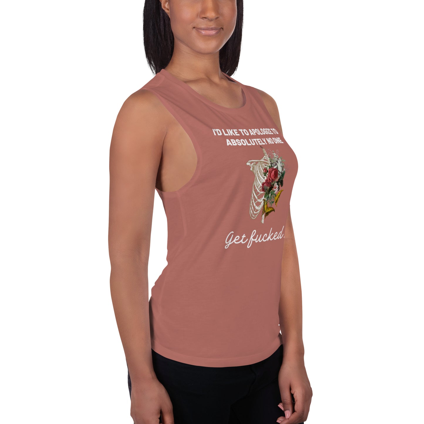 No Apologies Ladies’ Muscle Tank