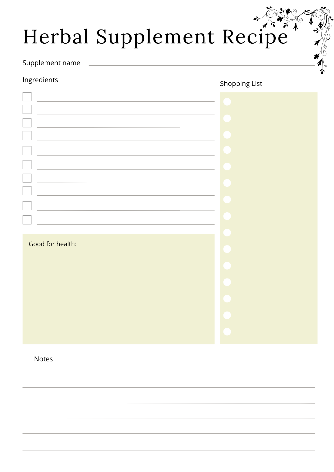Herbs & Essential Oils Planner