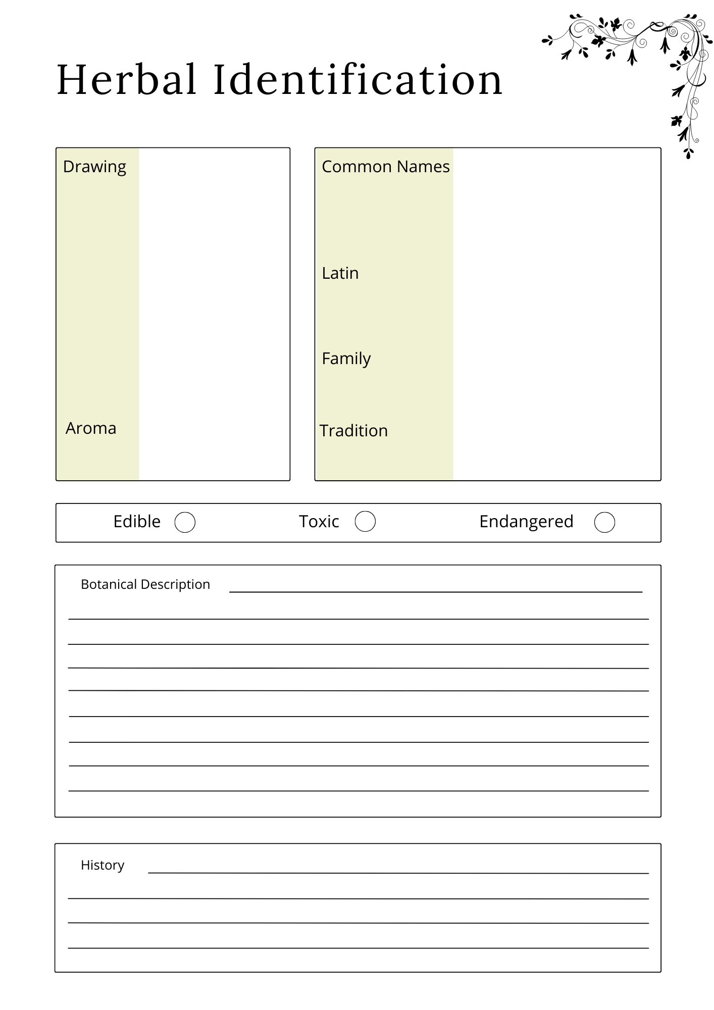 Herbs & Essential Oils Planner