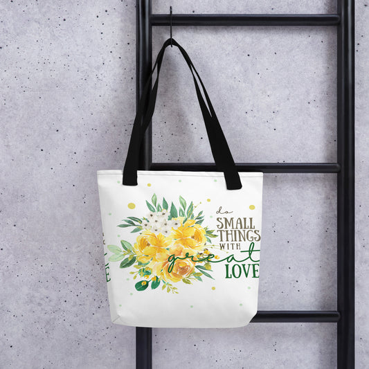 Small Things, Great Love Tote bag