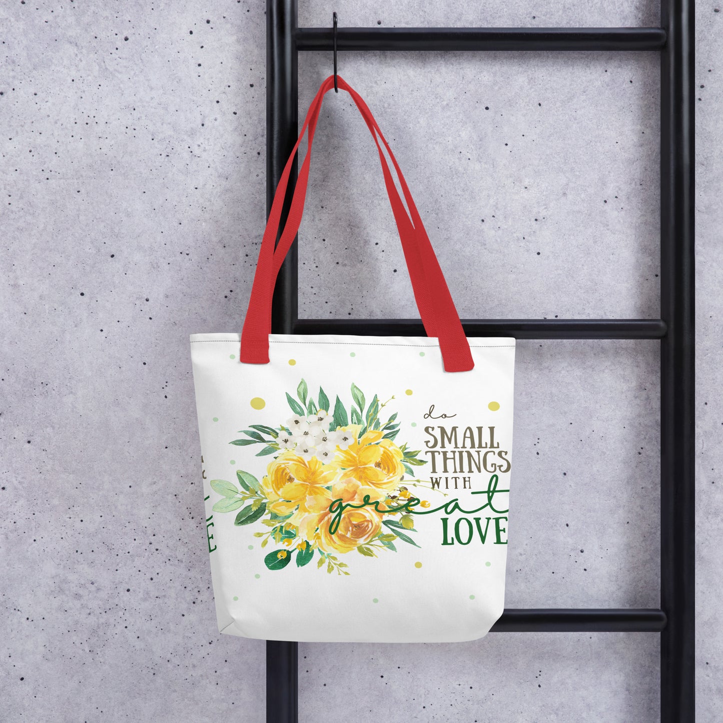 Small Things, Great Love Tote bag