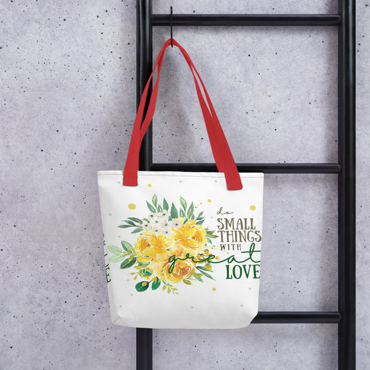Small Things, Great Love Tote bag