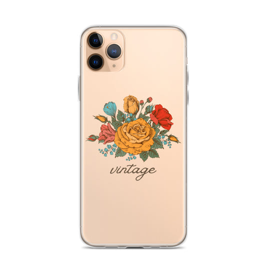 Vintage Floral Clear Case for iPhone®