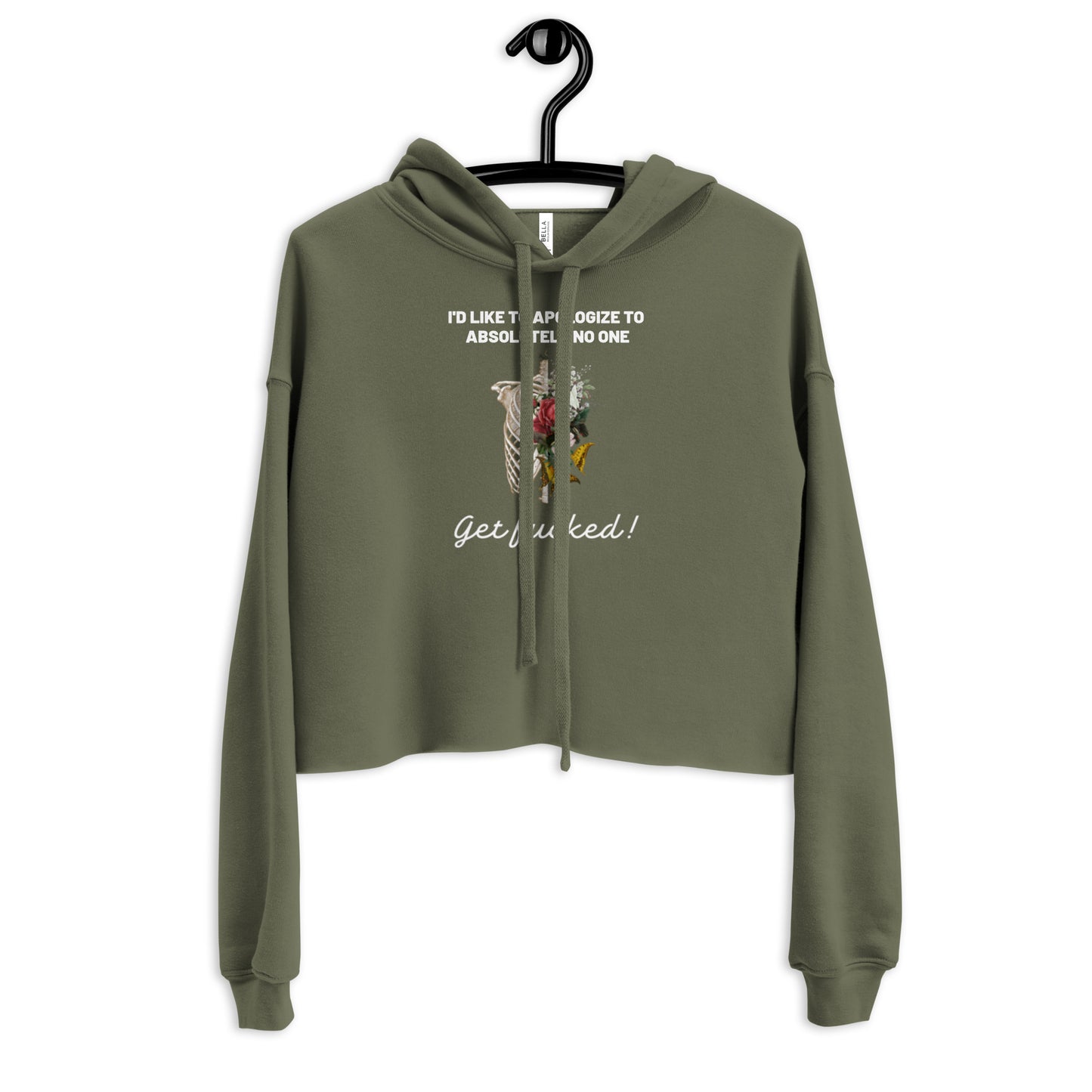 No Apologies Crop Hoodie
