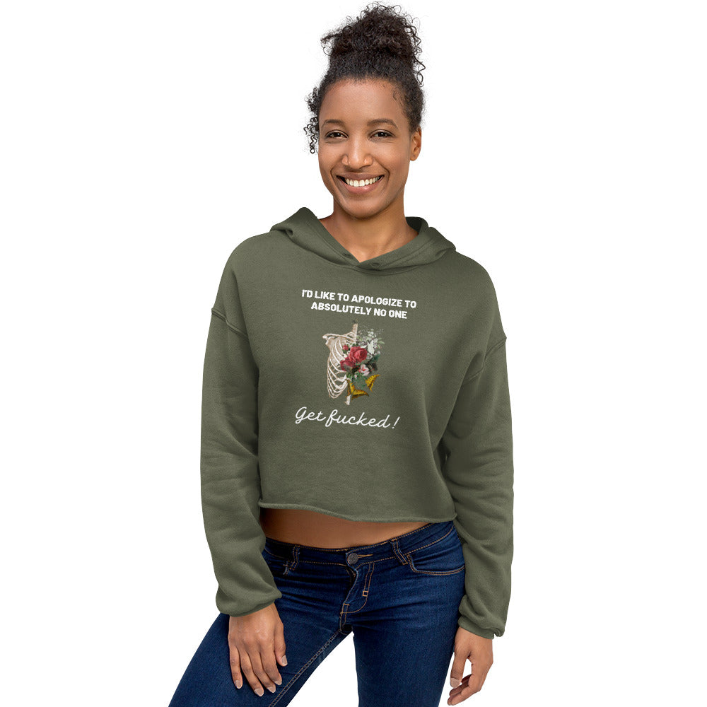 No Apologies Crop Hoodie