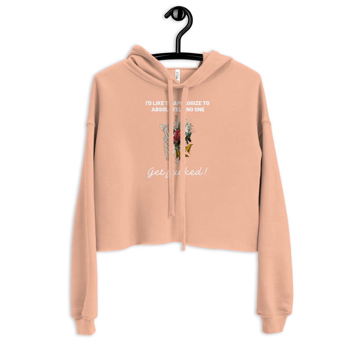 No Apologies Crop Hoodie