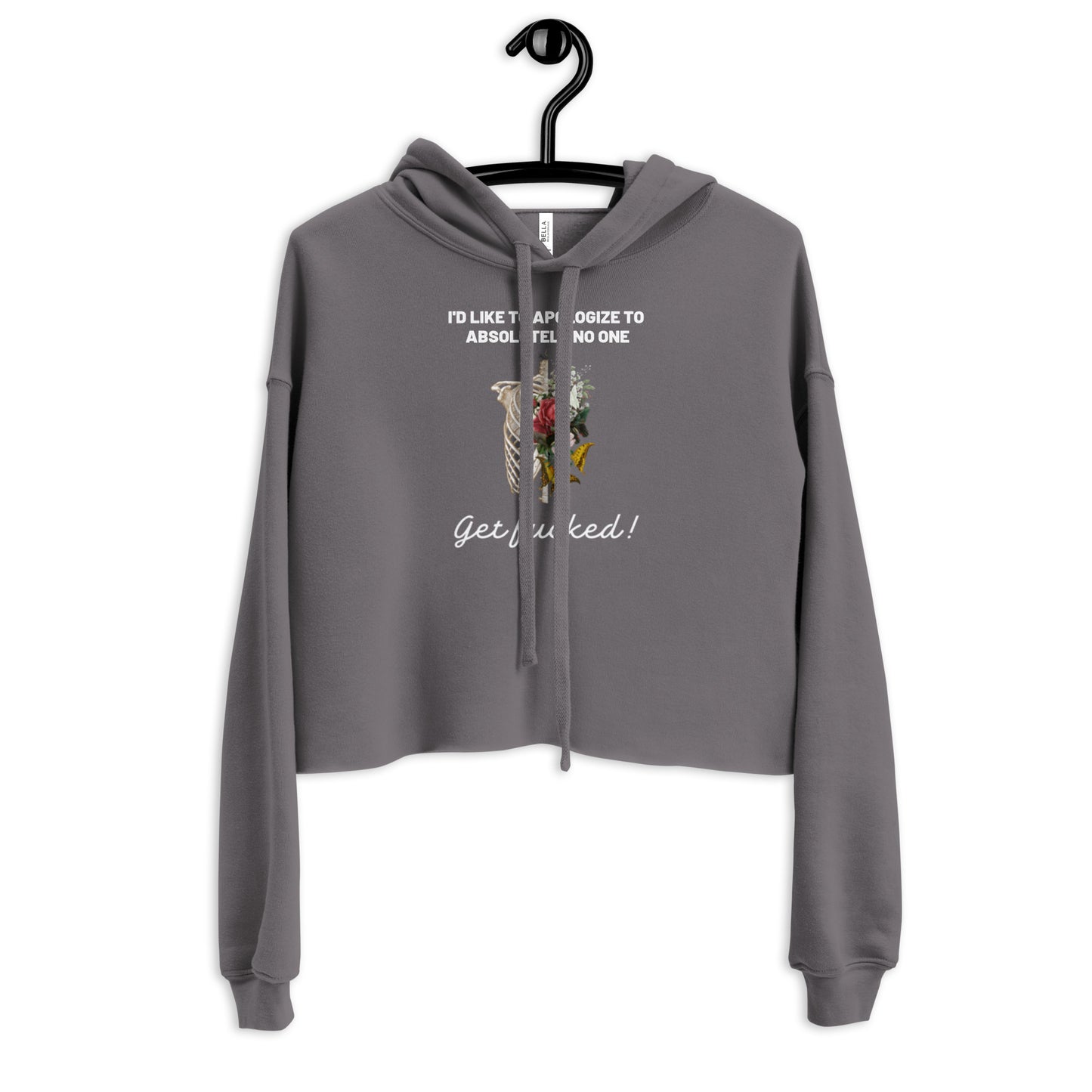 No Apologies Crop Hoodie