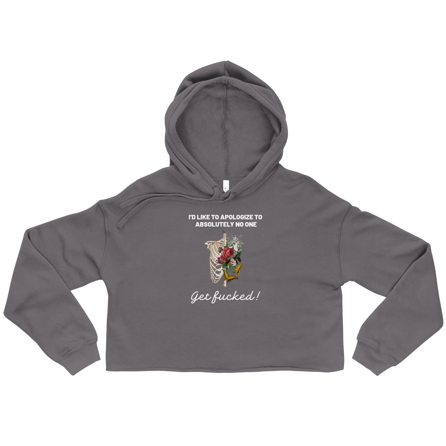No Apologies Crop Hoodie