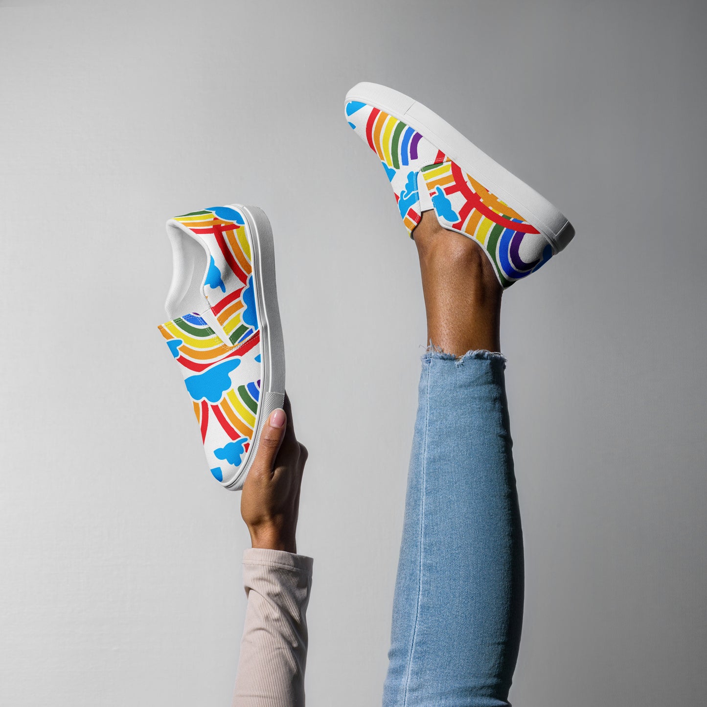 Walking on Rainbows Women’s Slip-on Canvas Shoes