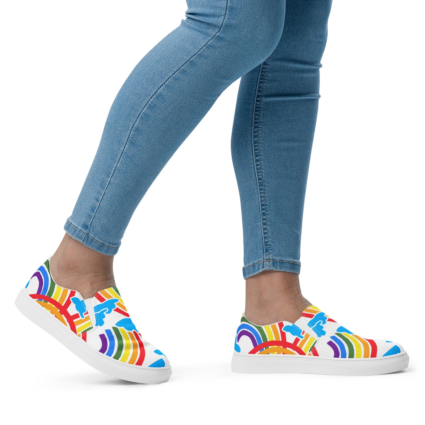 Walking on Rainbows Women’s Slip-on Canvas Shoes