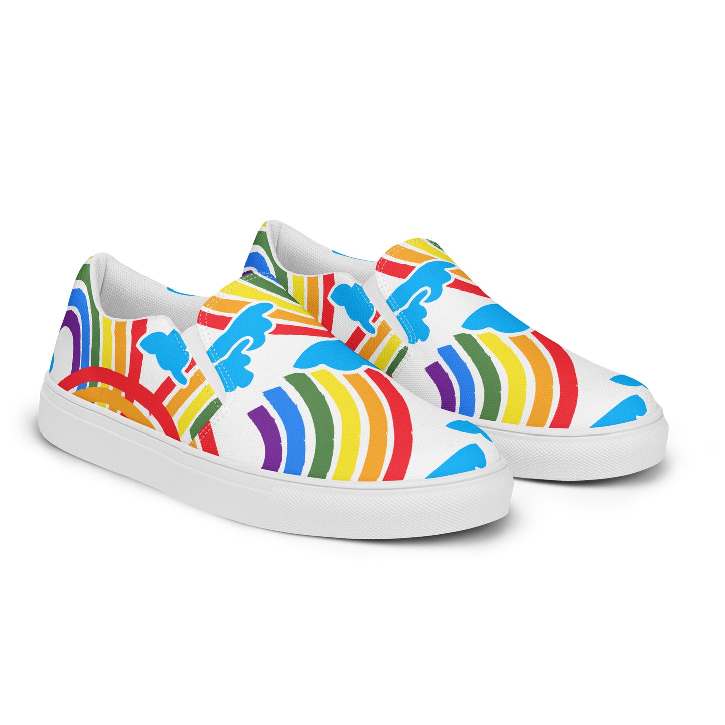 Walking on Rainbows Women’s Slip-on Canvas Shoes